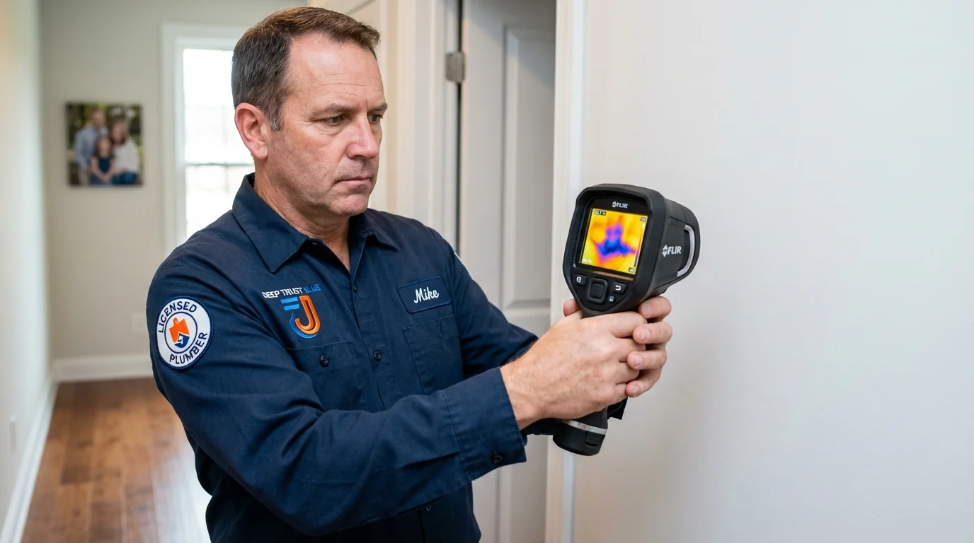 Thermal imaging leak detection by Johns Plumbing LLC in Wortham